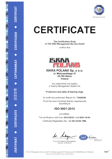 ISKRA ISO 9001